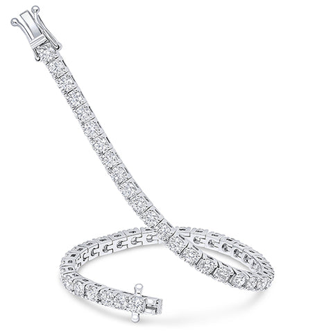 Platinum 6.50ct Diamond Tennis Bracelet