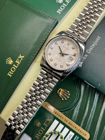 Rolex Datejust 36 Silver Jubilee Diamond Dial (2014 Box & Papers)