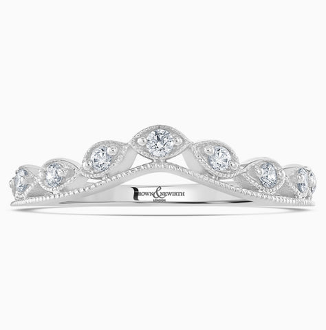 Platinum 0.15ct Diamond Shaped Ring