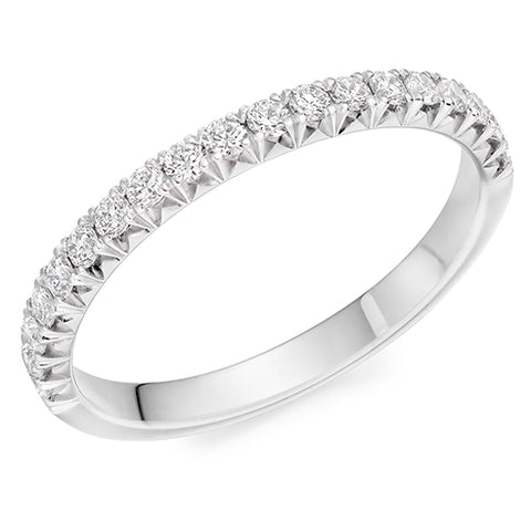 Platinum Diamond Half Eternity Ring