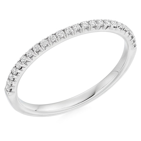 Platinum Diamond Half Eternity Ring