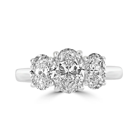 Platinum Oval diamond 3 stone
