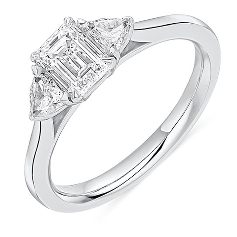 Platinum Diamond 0.77ct Diamond Three Stone Ring