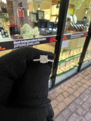 Diamond Round Brilliant Cut Platinum Ring 0.46ct